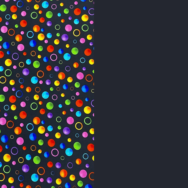 Pound A Metre 2 Metre Digitally Printed 100% Cotton Bundle- (Black Dots)
