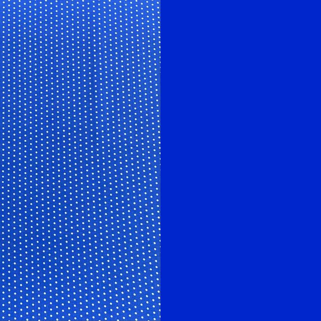 Pound A Metre 2 Metre Digitally Printed 100% Cotton Bundle- (Blue Polka)