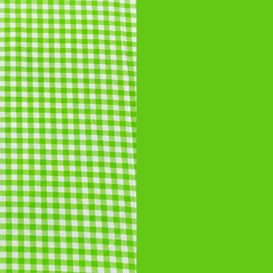 Pound A Metre 2 Metre Digitally Printed 100% Cotton Bundle- (Green Checks)