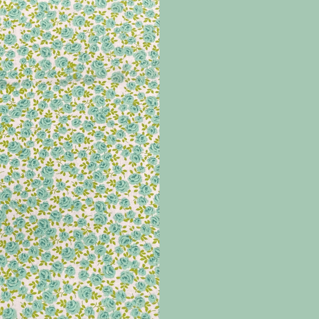 Pound A Metre 2 Metre Digitally Printed 100% Cotton Bundle- (Mint Floral)