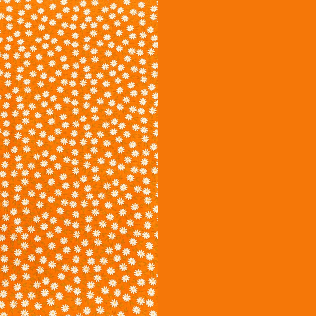 Pound A Metre 2 Metre Digitally Printed 100% Cotton Bundle- (Orange Flowers)