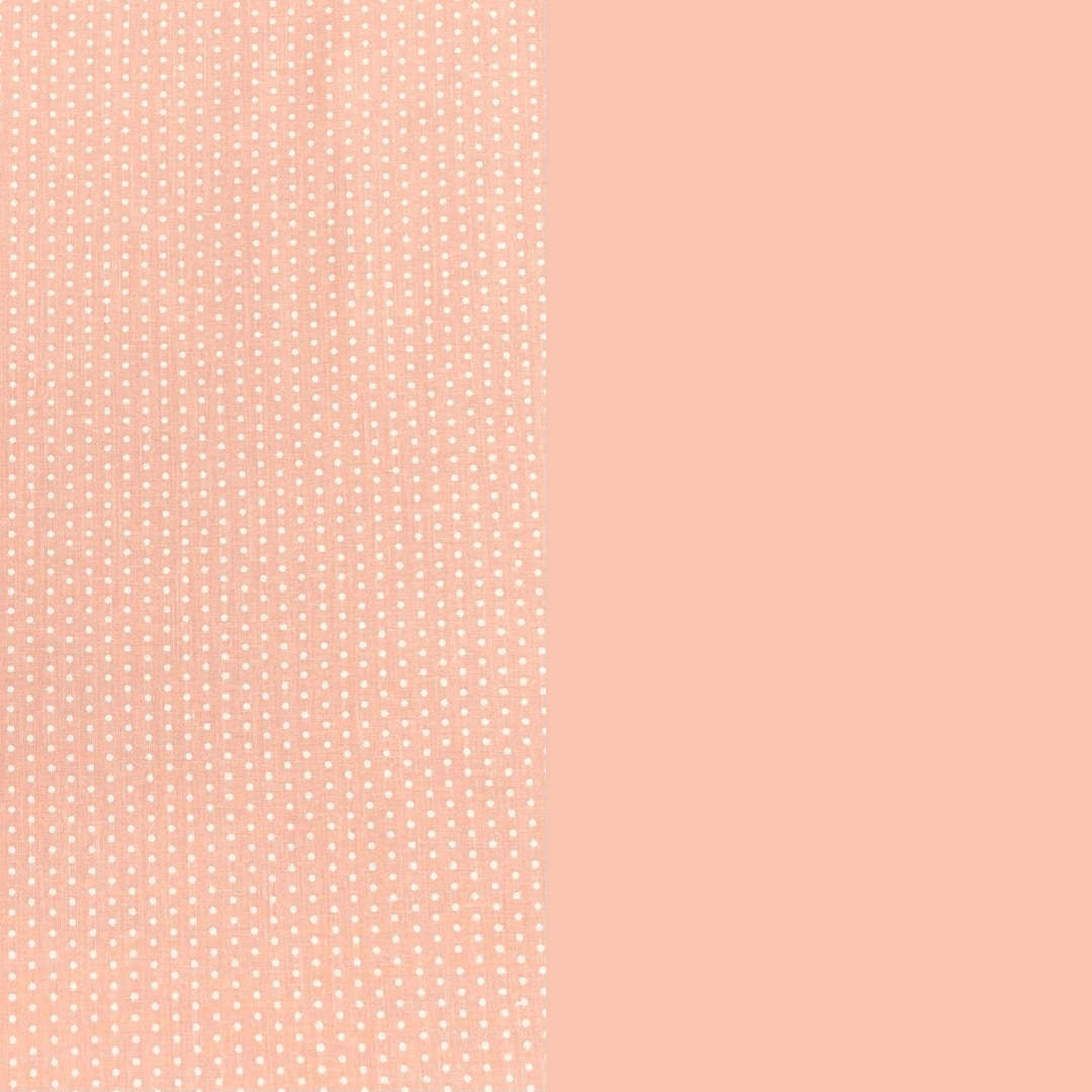 Pound A Metre 2 Metre Digitally Printed 100% Cotton Bundle- (Peach Polka)