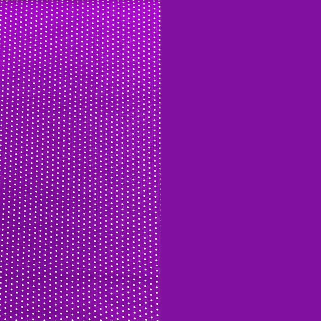 Pound A Metre 2 Metre Digitally Printed 100% Cotton Bundle- (Purple Polka)