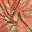 Pound A Metre 2 Metres Luxurious Printed Crepe - 45" Wide (Orange)