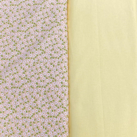 Pound A Metre 2 Piece Bundle Digitally Printed 100% Cotton- 45" Wide (Lemon Garden)