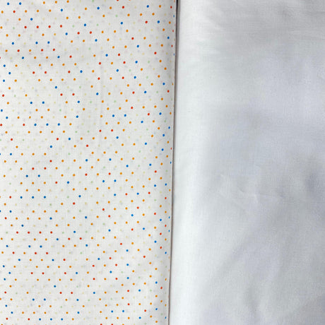 Pound A Metre 2 Piece Bundle Digitally Printed 100% Cotton- 45" Wide (Multicolour Polka)