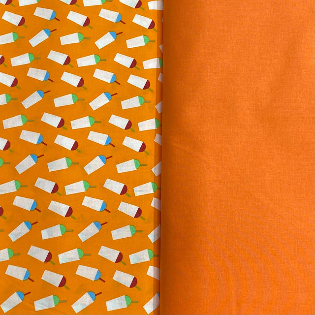 Pound A Metre 2 Piece Bundle Digitally Printed 100% Cotton- 45" Wide (Orange Bottle)