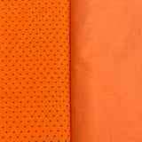 Pound A Metre 2 Piece Bundle Digitally Printed 100% Cotton- 45" Wide (Orange Polka)