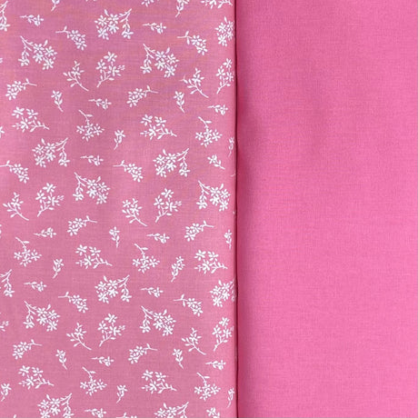 Pound A Metre 2 Piece Bundle Digitally Printed 100% Cotton- 45" Wide (Pink)