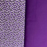Pound A Metre 2 Piece Bundle Digitally Printed 100% Cotton- 45" Wide (Purple)