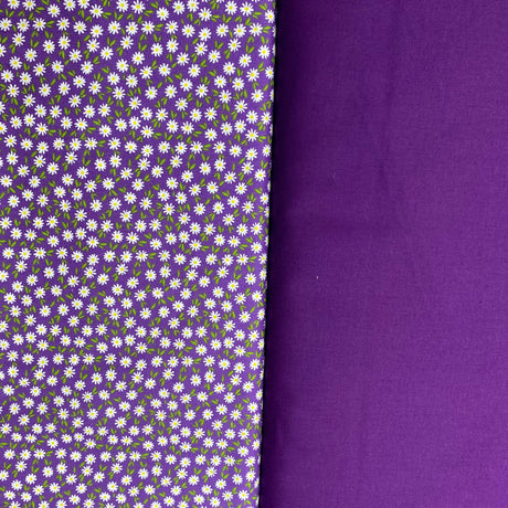 Pound A Metre 2 Piece Bundle Digitally Printed 100% Cotton- 45" Wide (Purple)