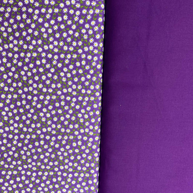 Pound A Metre 2 Piece Bundle Digitally Printed 100% Cotton- 45" Wide (Purple)