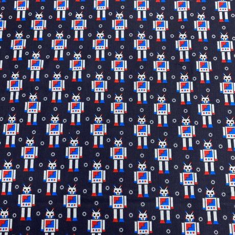 Pound A Metre 2 Piece Bundle Digitally Printed 100% Cotton- 45" Wide (Robot)