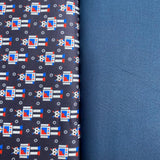Pound A Metre 2 Piece Bundle Digitally Printed 100% Cotton- 45" Wide (Robot)