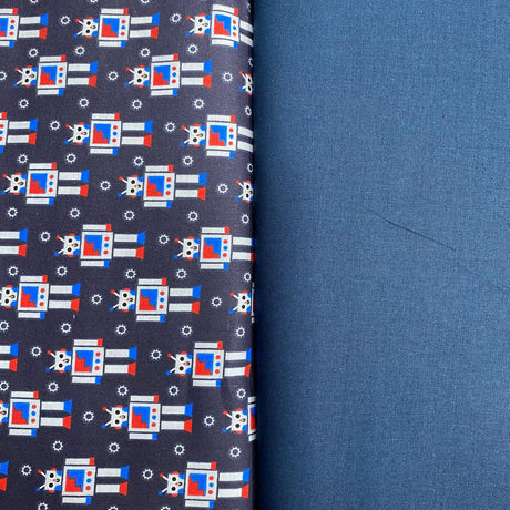 Pound A Metre 2 Piece Bundle Digitally Printed 100% Cotton- 45" Wide (Robot)