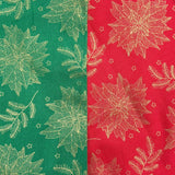 Pound A Metre 2 Piece Bundle Digitally Printed Gold Foil Christmas 100% Cotton- 45" Wide (Bloom Bundle)