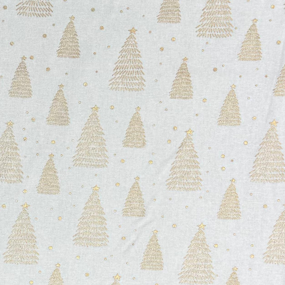 Pound A Metre 2 Piece Bundle Digitally Printed Gold Foil Christmas 100% Cotton- 45" Wide (Tree Bundle)