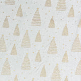 Pound A Metre 2 Piece Bundle Digitally Printed Gold Foil Christmas 100% Cotton- 45" Wide (Tree Bundle)