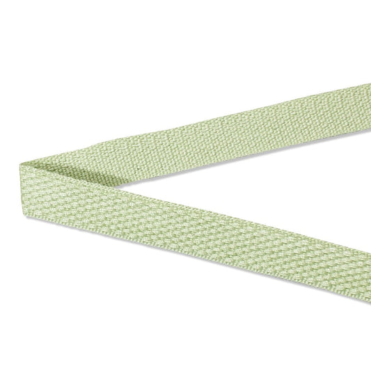 25 Metres Plain Cotton Tape Webbing: 15mm Wide- (Green 61) - Pound A Metre