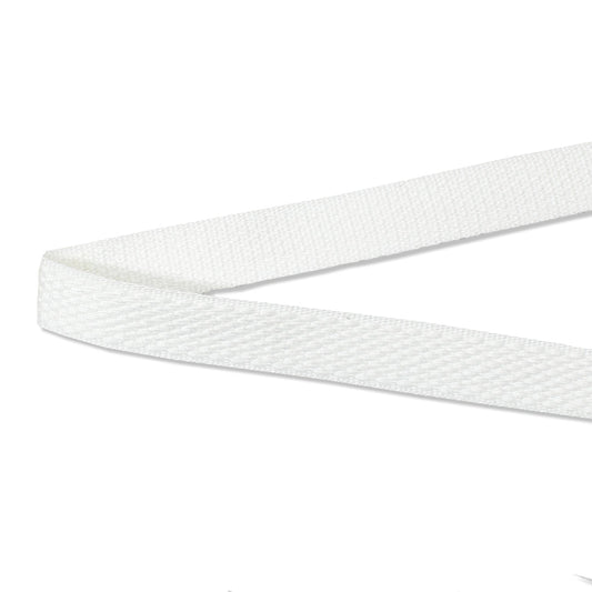 25 Metres Plain Cotton Tape Webbing: 15mm Wide- (White 01) - Pound A Metre