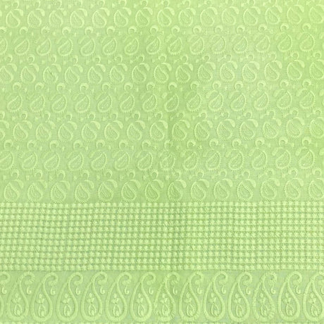 Pound A Metre 3 Metres 3 Metre Broderie Anglaise Floral Cotton - 45" Wide (Green)