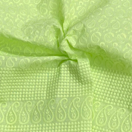 Pound A Metre 3 Metres 3 Metre Broderie Anglaise Floral Cotton - 45" Wide (Lime) (EOL)