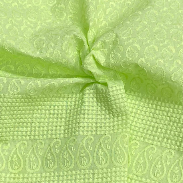 Pound A Metre 3 Metres 3 Metre Broderie Anglaise Floral Cotton - 45" Wide (Lime) (EOL)