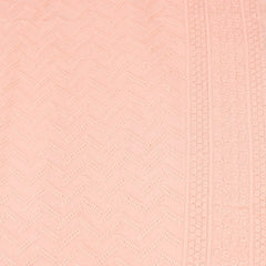 3 Metre Broderie Anglaise Floral Cotton - 45" Wide Peach - Pound A Metre