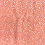Pound A Metre 3 Metre 3 Metre Broderie Anglaise Floral Cotton - 45" Wide (Peach)