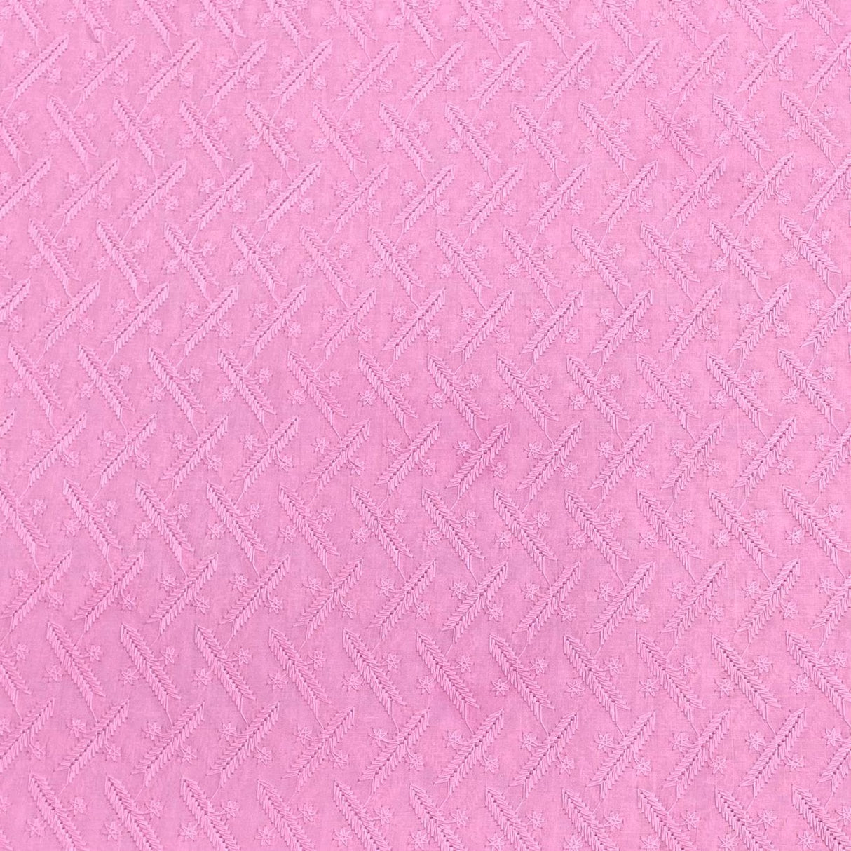 Pound A Metre 3 Metres 3 Metre Broderie Anglaise Floral Cotton - 45" Wide (Pink) (EOL)