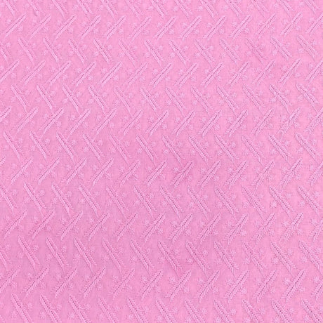 Pound A Metre 3 Metres 3 Metre Broderie Anglaise Floral Cotton - 45" Wide (Pink) (EOL)