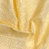Pound A Metre 3 Metre 3 Metre Broderie Anglaise Floral Cotton - 45" Wide (Yellow)