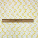 Pound A Metre 3 Metres 3 Metre Broderie Anglaise Floral Cotton - 45" Wide (Yellow & White)