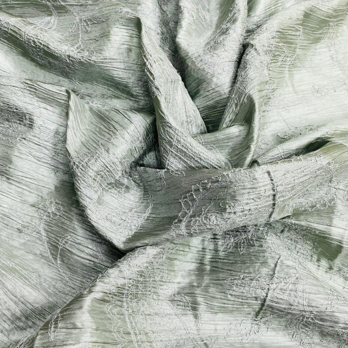 Pound A Metre 3 Metres 3 Metre Dressmaking Embroidery Polyester 55" wide (Silver)