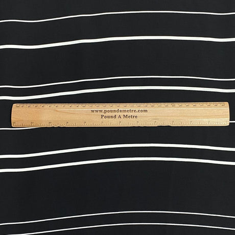 Pound A Metre 3 Metres 3 Metre Dressmaking Printed Crepe 55" wide (Black)