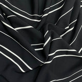 Pound A Metre 3 Metres 3 Metre Dressmaking Printed Crepe 55" wide (Black)