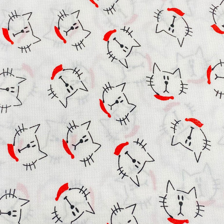 Pound A Metre 3 Metres 3 Metre Dressmaking Printed Crepe 55" wide (Cats)