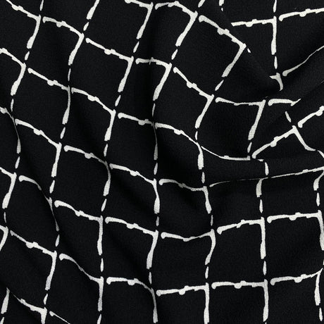 Pound A Metre 3 Metres 3 Metre Dressmaking Printed Crepe 55" wide (Square)