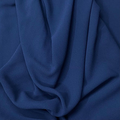 Pound A Metre 3 Metres 3 Metre Dressmaking Superior Georgette 55" wide (Navy) (Wowza)