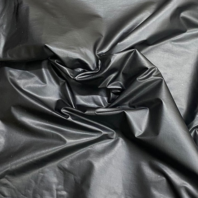 Pound A Metre 3 Metre 3 Metre Leather Look Jersey 55" Wide  (Black) (EOL)