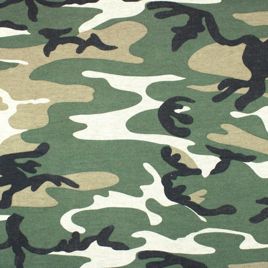 3 Metre Loop-Back Cotton Sweatshirt Terry- 55" Wide (Camouflage) - Pound A Metre