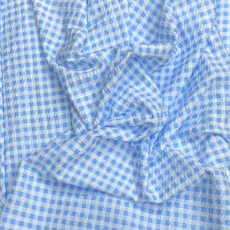 Pound A Metre 3 Metre Luxurious Linen Look Jersey - 60"-  (Blue & White)