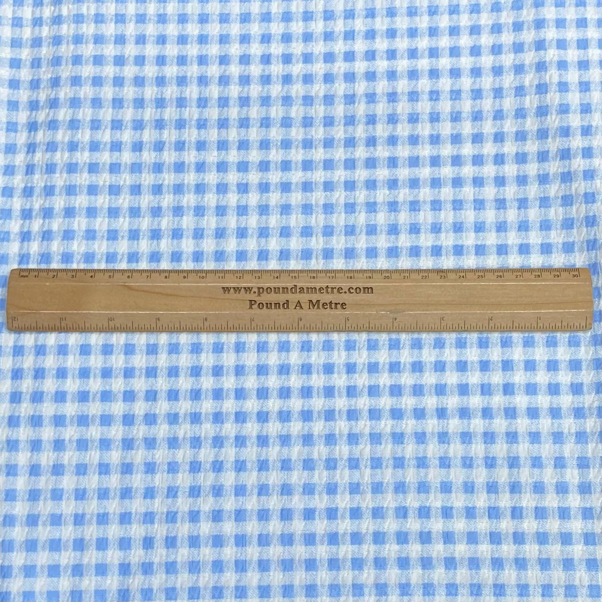 Pound A Metre 3 Metre Luxurious Linen Look Jersey - 60"-  (Blue & White)