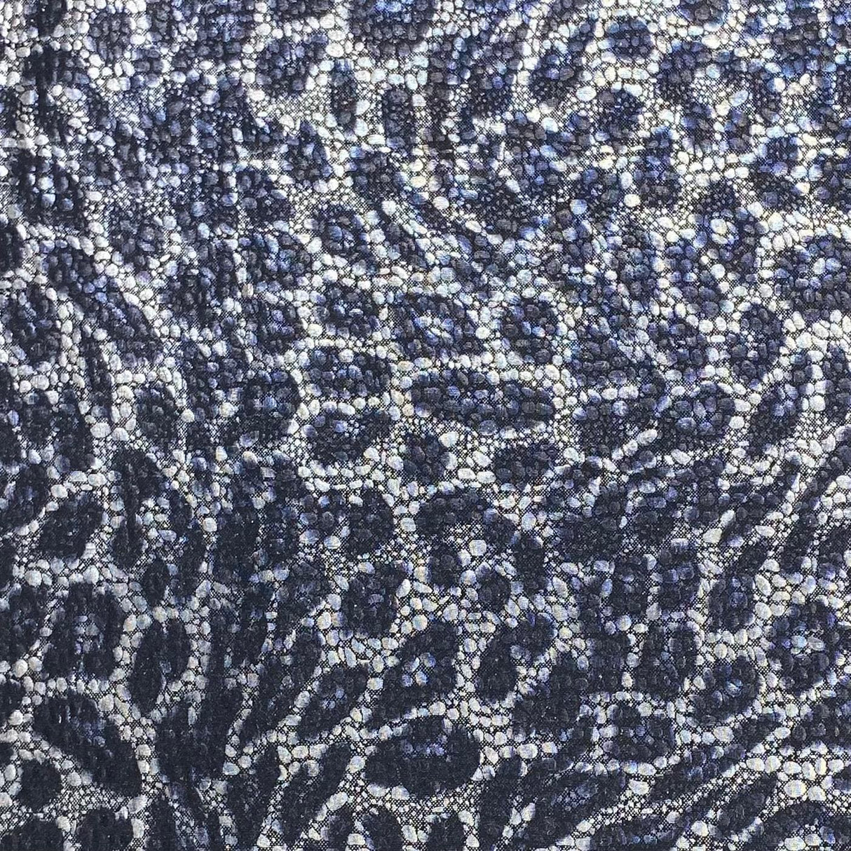 Pound A Metre 3 Metre Luxurious Metallic Snake Jersey - 55"-  (Silver)