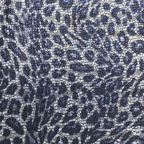 Pound A Metre 3 Metre Luxurious Metallic Snake Jersey - 55"-  (Silver)