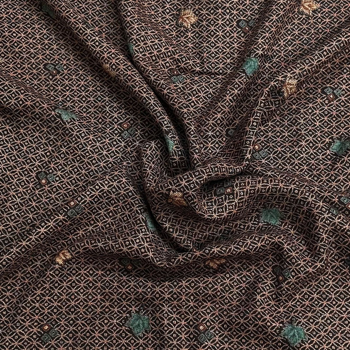 Pound A Metre 3 Metre Luxurious Pashmina Fabric - 36'' Wide (Dotted)