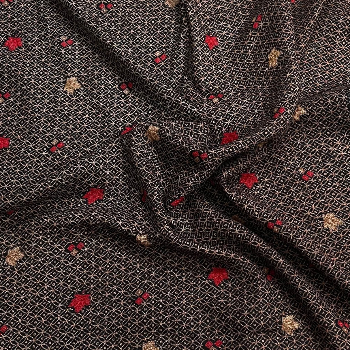 Pound A Metre 3 Metre Luxurious Pashmina Fabric - 36'' Wide (Floral)