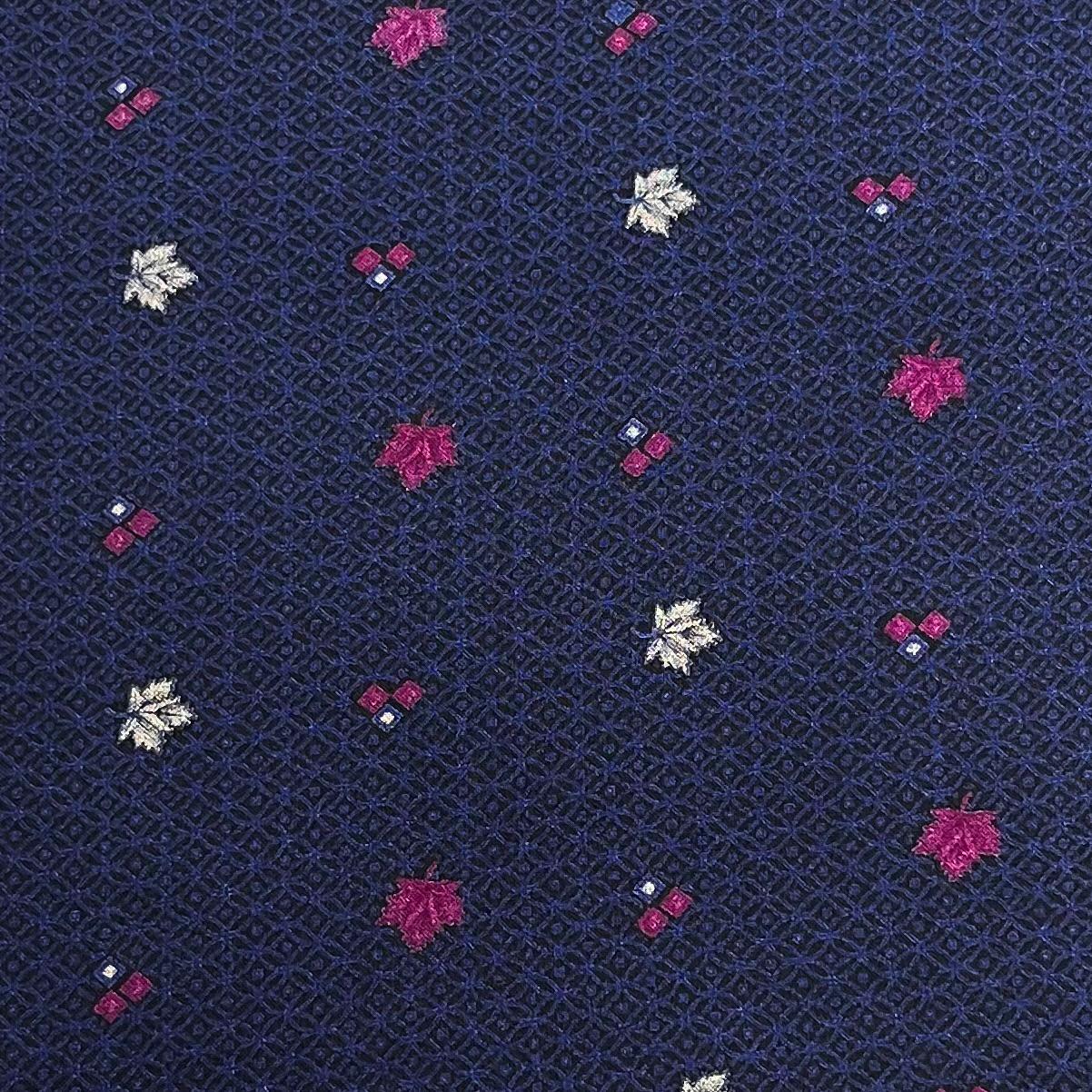 Pound A Metre 3 Metre Luxurious Pashmina Fabric - 36'' Wide (Navy Bloom)