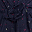 Pound A Metre 3 Metre Luxurious Pashmina Fabric - 36'' Wide (Navy Bloom)