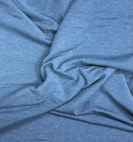 Pound A Metre 3 Metre Luxurious Plain Cotton Feel Jersey - 55"-  (Denim)